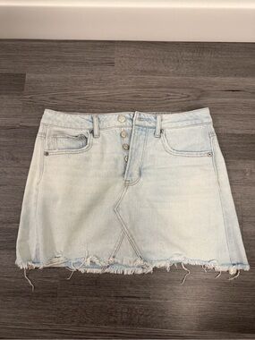 American Eagle Outfitters Light Wash Denim Mini Skirt - Pale Blue